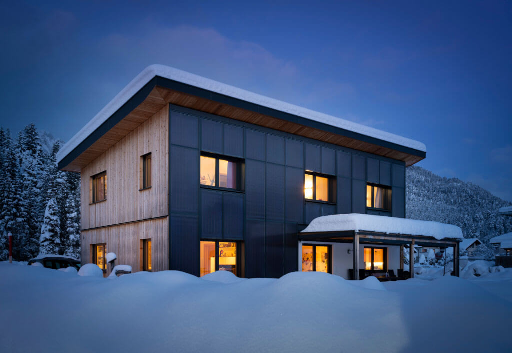 Building in snow