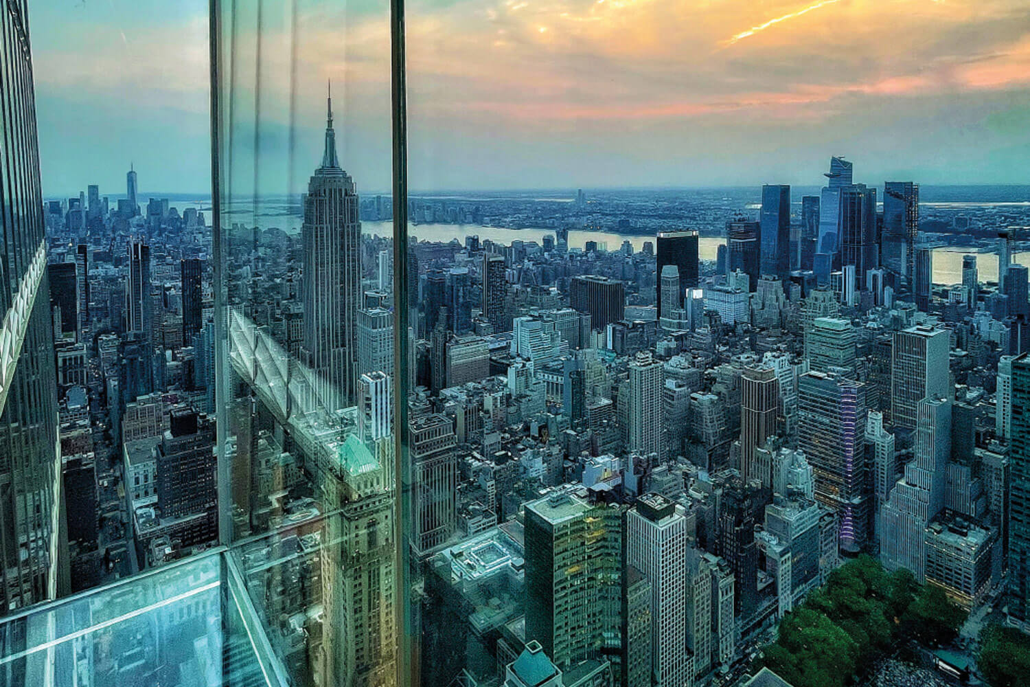 Close up skyscraper glass